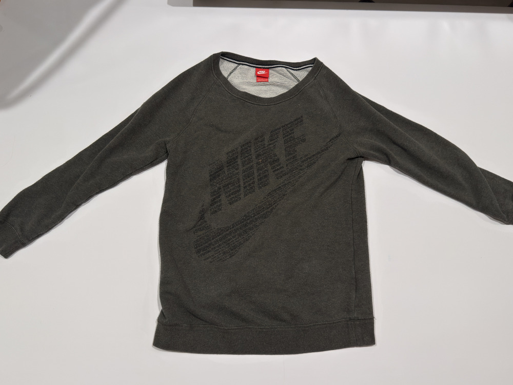 Men’s Small Vintage Nike Forest Green Crewneck Sweatshirt Cotton Big Logo Warm